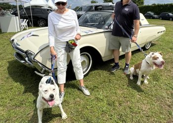 Susan Friend with Ace, Anthony Sabia with Tails with Junior at Rand Luxury Hamptons Concours