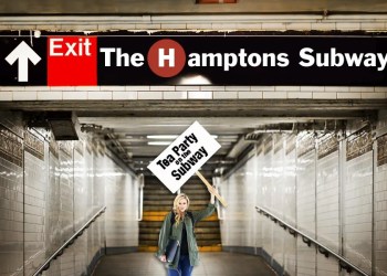 The Tea Party protested on the Hamptons Subway this week