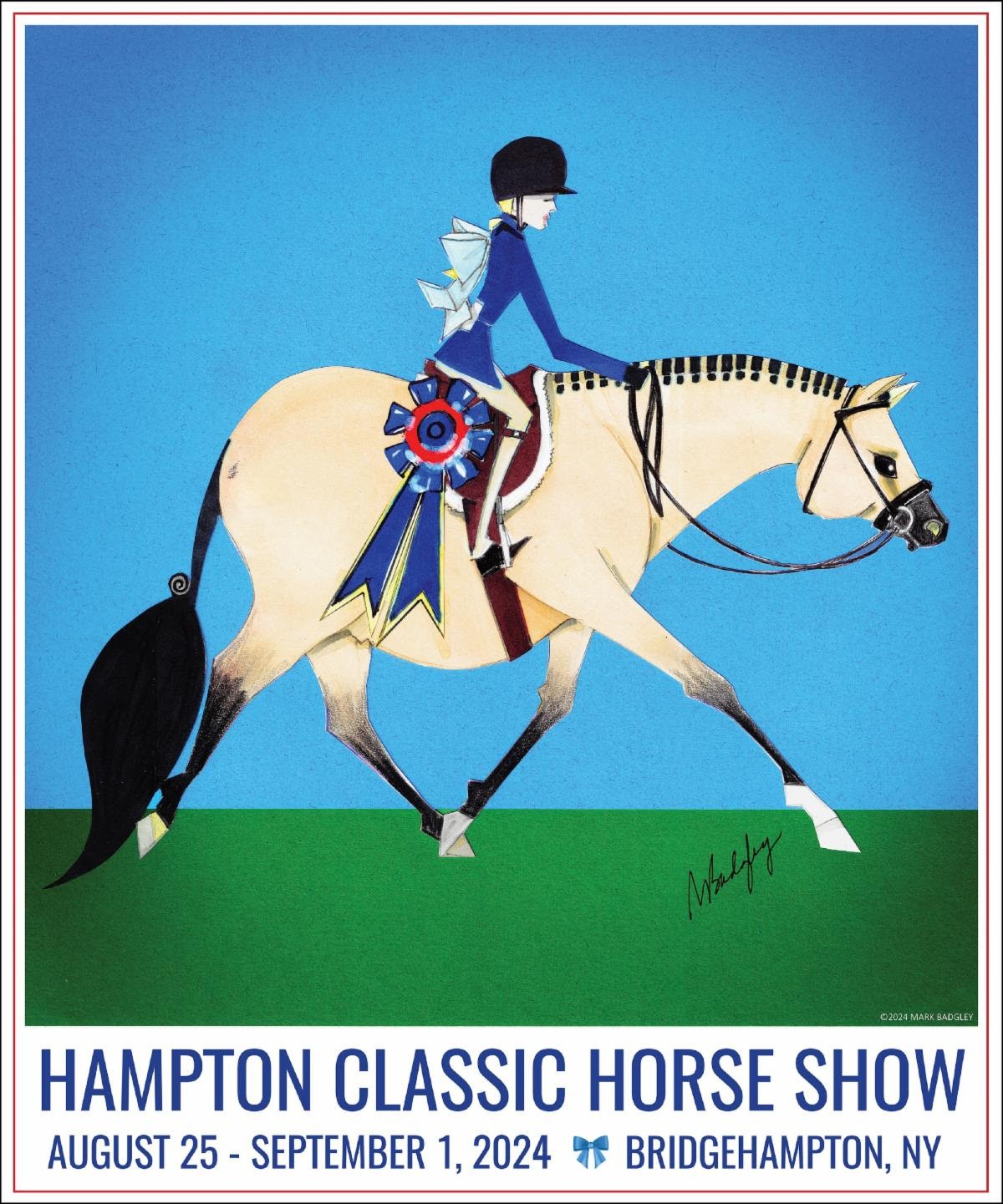 The 2024 Hampton Classic poster featuring "10" by Mark Badgley