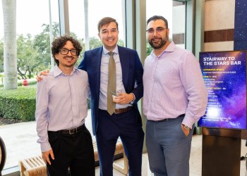 Felix Rivera, Matthew Brinz, Taniel Koushakjian at Sip In Space