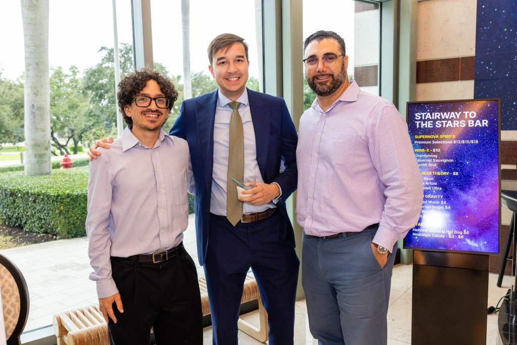 Felix Rivera, Matthew Brinz, Taniel Koushakjian at Sip In Space