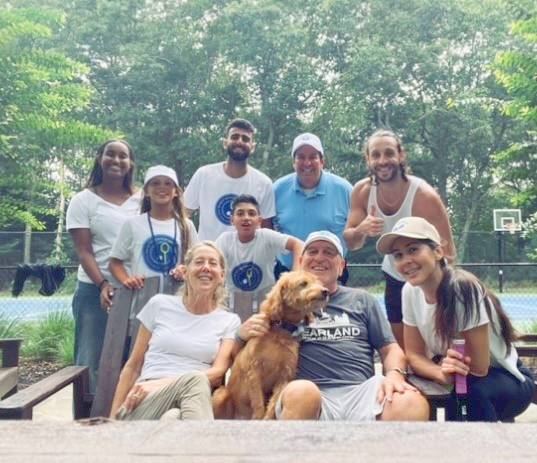 Event Chairs Stacey and Neil Greenbaum with Team at Pickleball Tournament