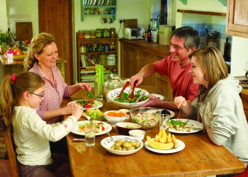 Family dinner at the table