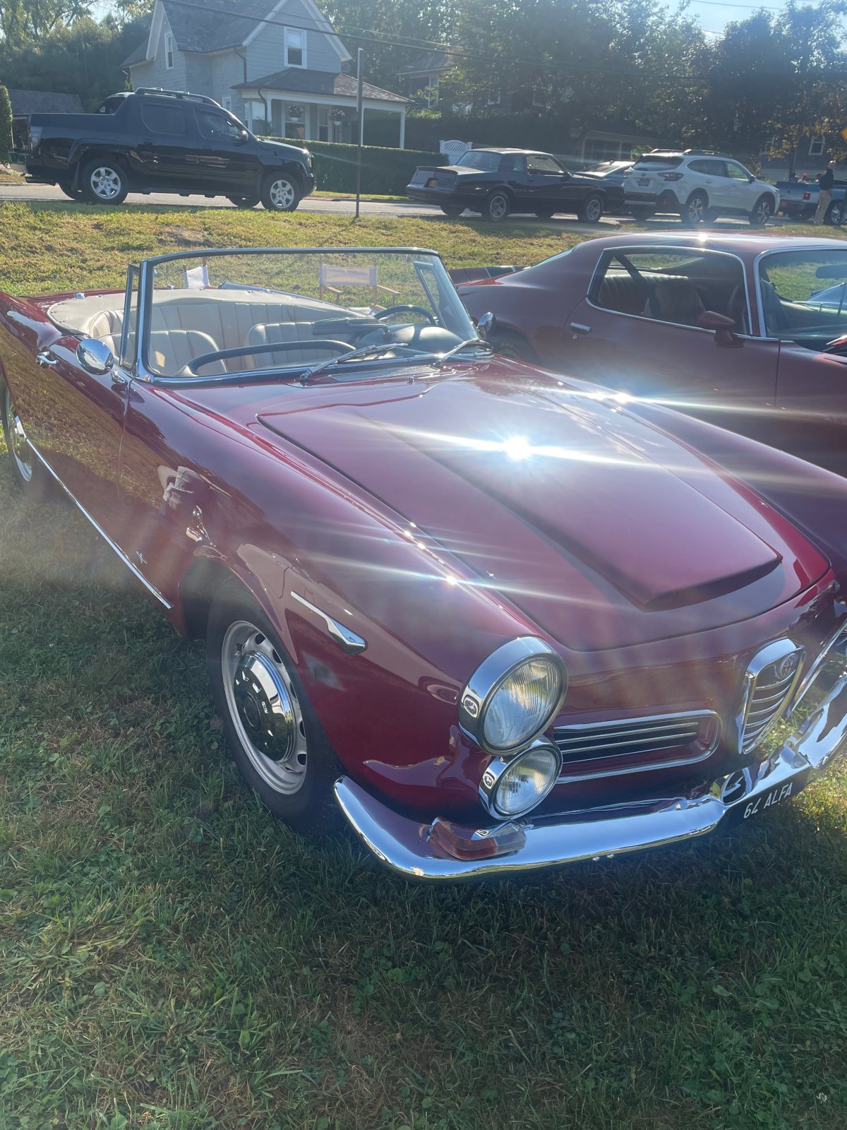 1964 Alfa Spyder at Cars & Coffee 2024 in Bridgehampton