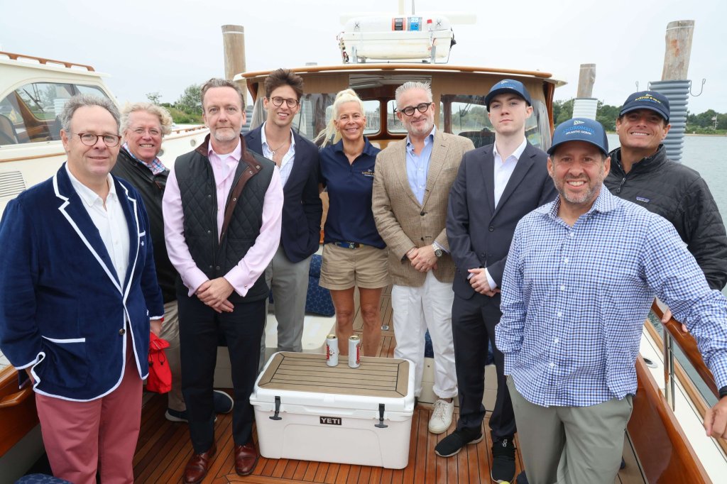 JJ McDonald, Paul Hansen, Niall Costello, Roy Ichelson, Captain Lori Lucas, Jonathan Kosow, Liam Costello, Andrew Smith, Rob Ichelson at America's 250th Birthday Celebration