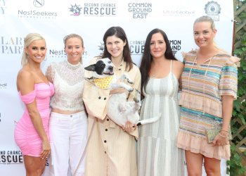 Lisa Blanco, Jennifer Brooks, Alexandra Daddario with Eunice, Lisa Rose, Kate McEntee at Hamptons Benefit