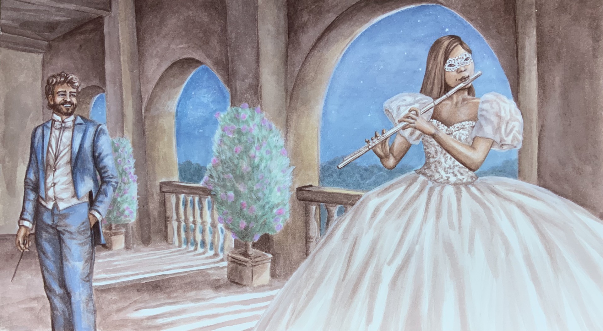 Cinderella and the Orchestra illustration by Renata Rodrigues Courtesy Palm Beach Symphony