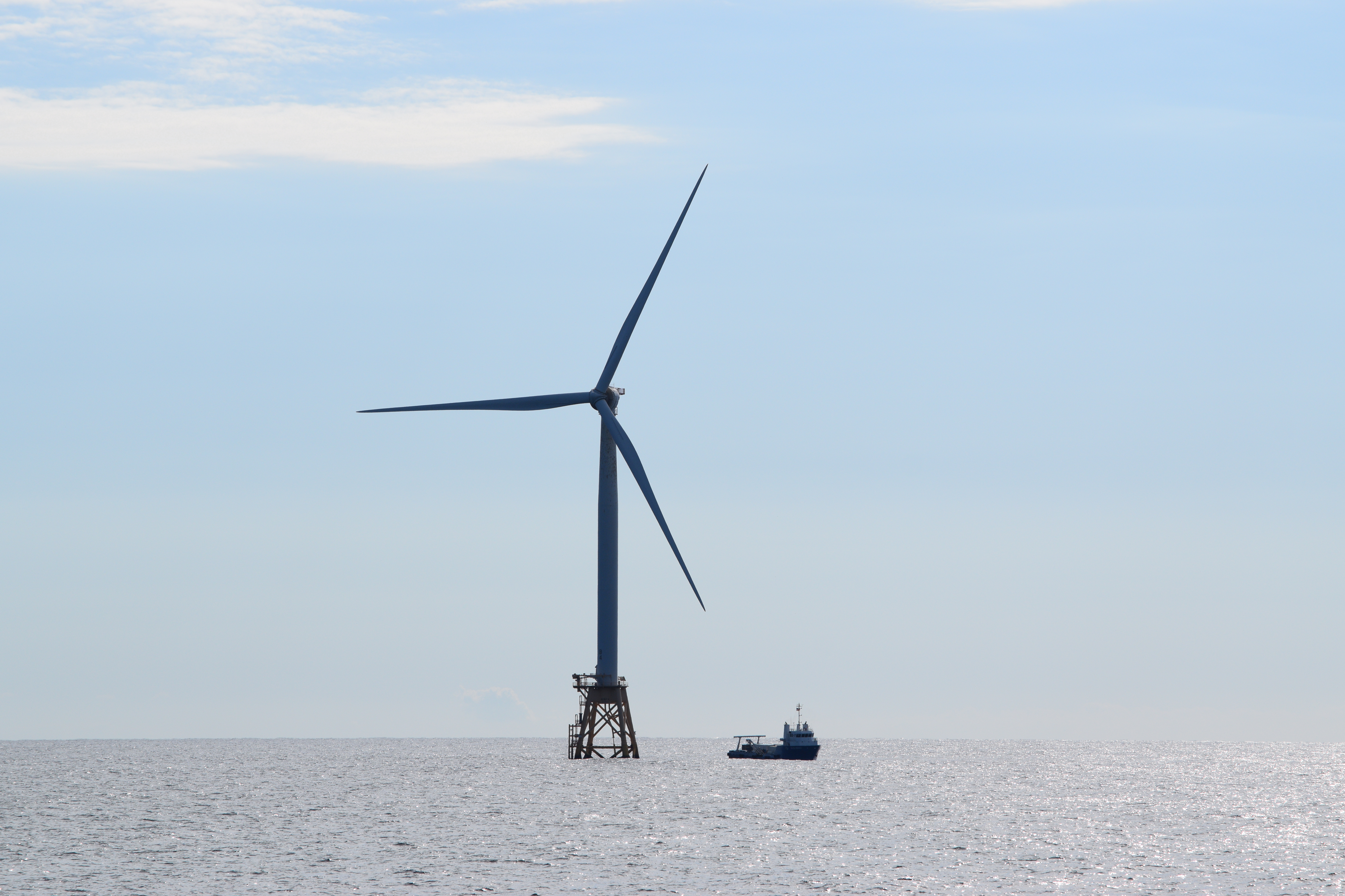 The wind turbines at the South Fork Wind Farm stand almost 800 feet tall – like skyscrapers in the ocean.