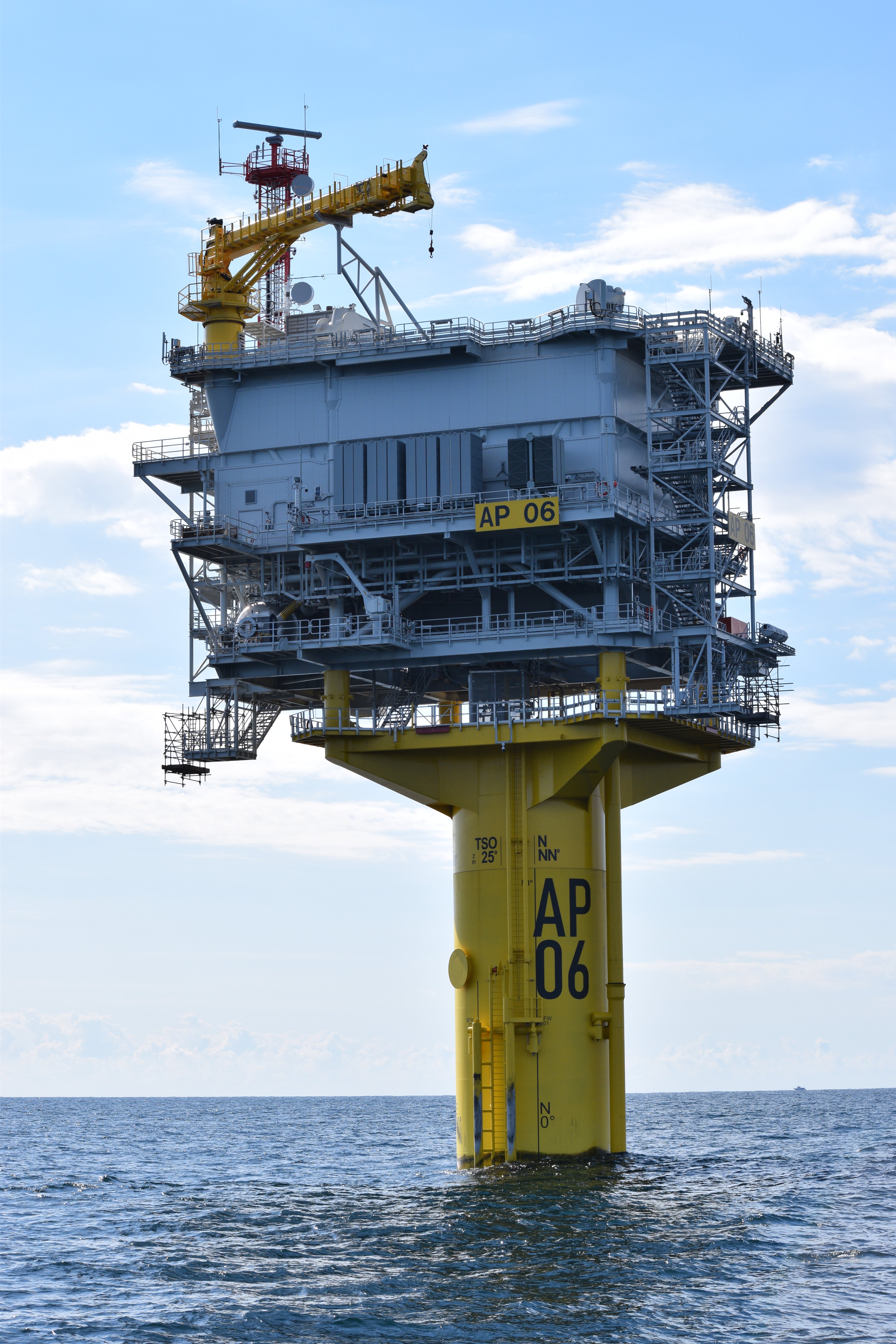 The South Fork Wind farm workers' substation, some 35 miles offshore.