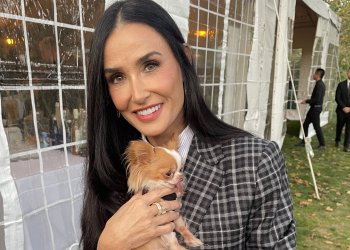 Demi Moore and her little dog, too