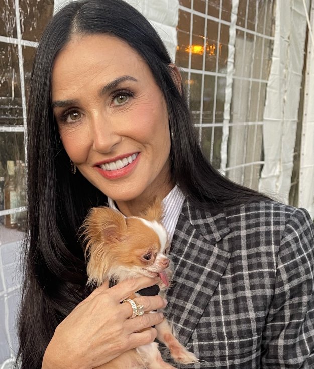 Demi Moore and her little dog, too