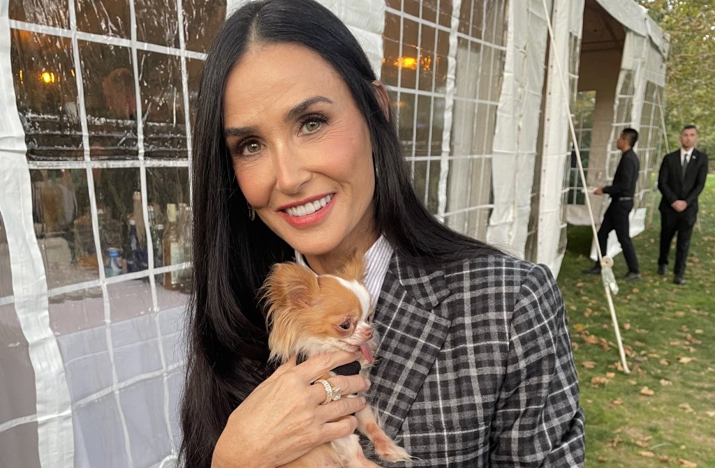 Demi Moore and her little dog, too