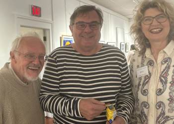 Nigel Noble Bruce Colbath, Artist Kirsten Benfield at Gallery Reception