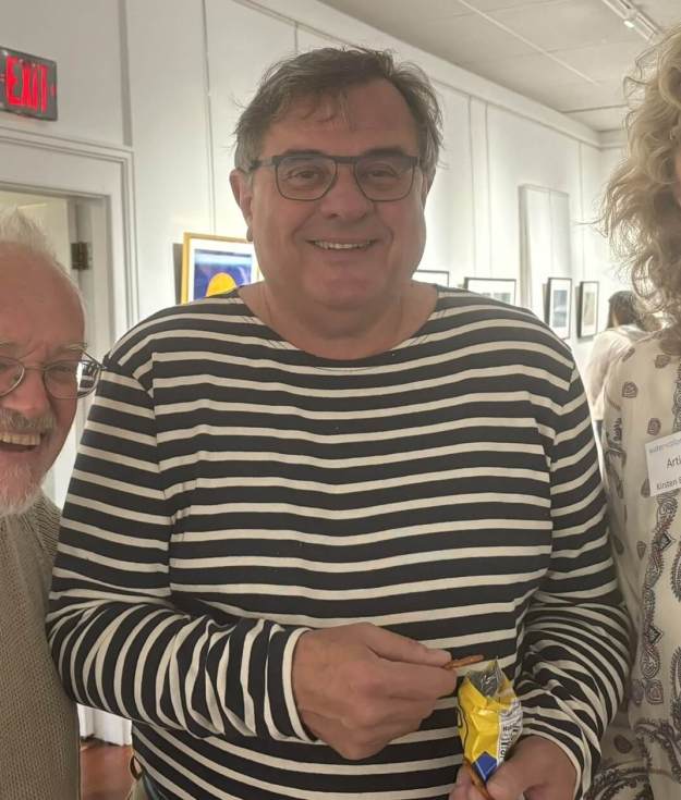 Nigel Noble Bruce Colbath, Artist Kirsten Benfield at Gallery Reception