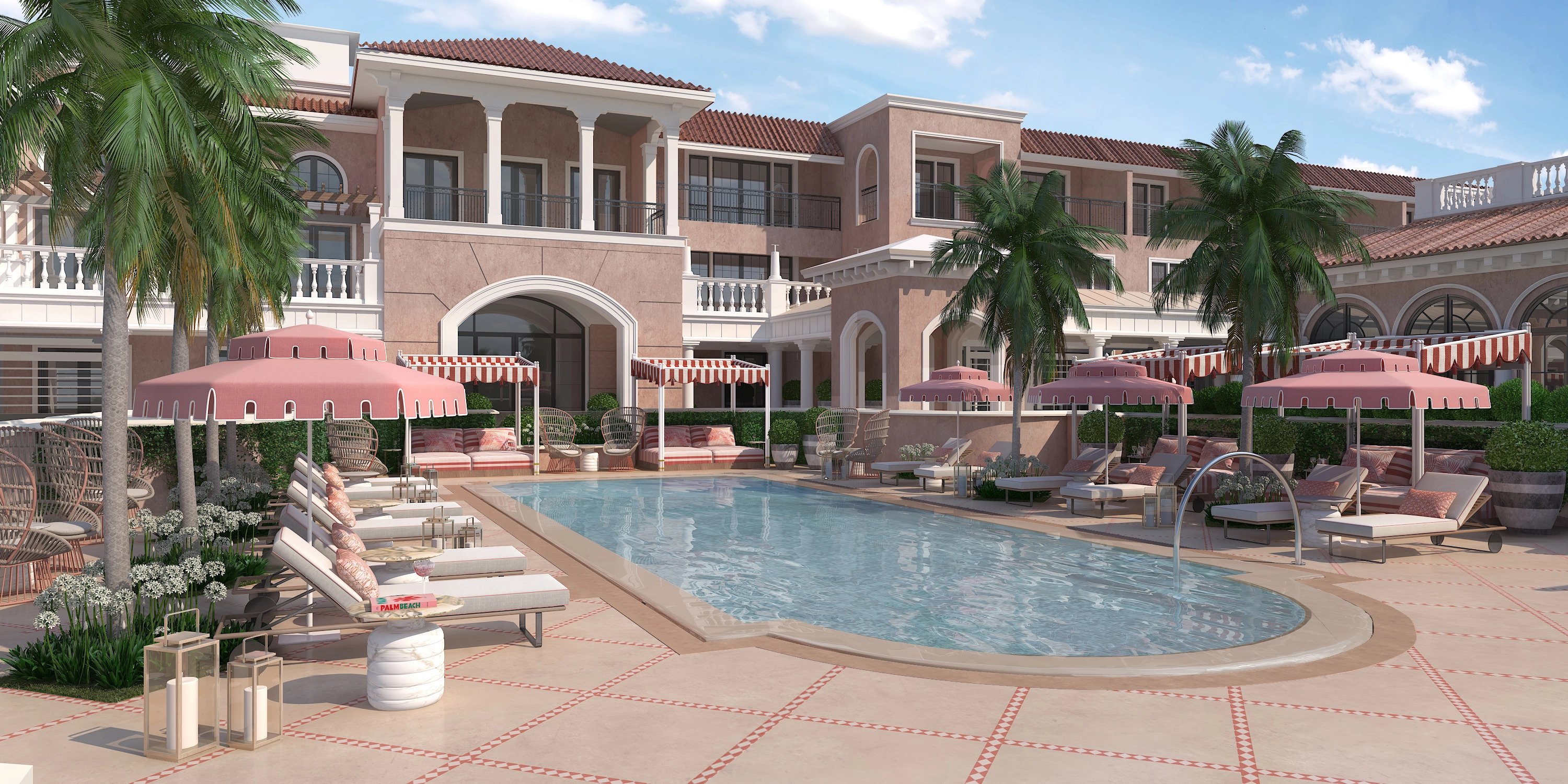 Rendering of the Palm House outdoor pool