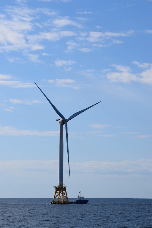 The wind turbines at the South Fork Wind Farm stand almost 800 feet tall – like skyscrapers in the ocean.