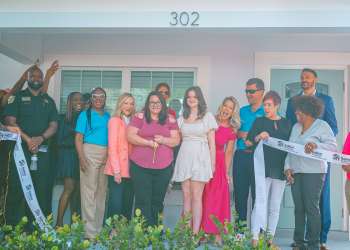 Rebecca, her daughter, and supporters at Carter Family Home