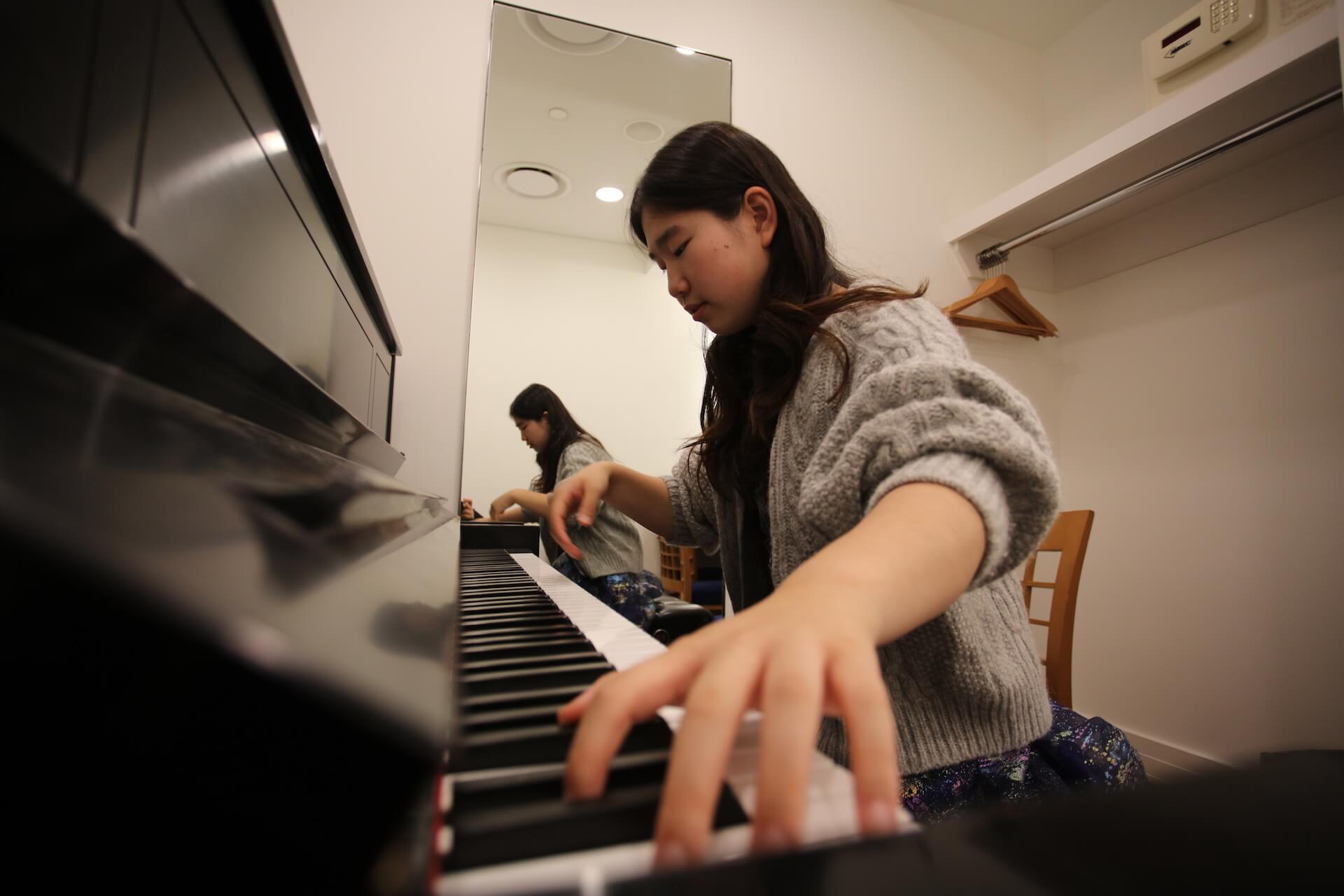 Caroline Nagayumi traveled from Japan for the chance to participate in the Piano League competition.