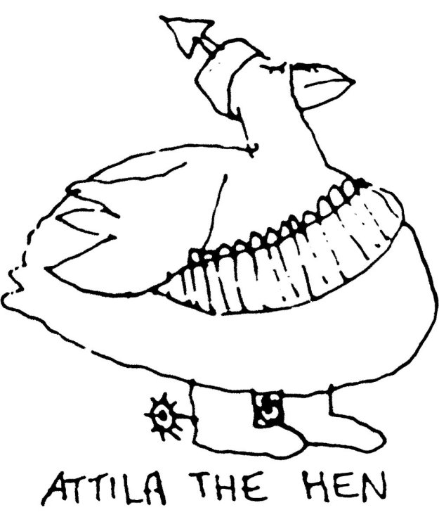 Attila the Hen cartoon by Dan Rattiner