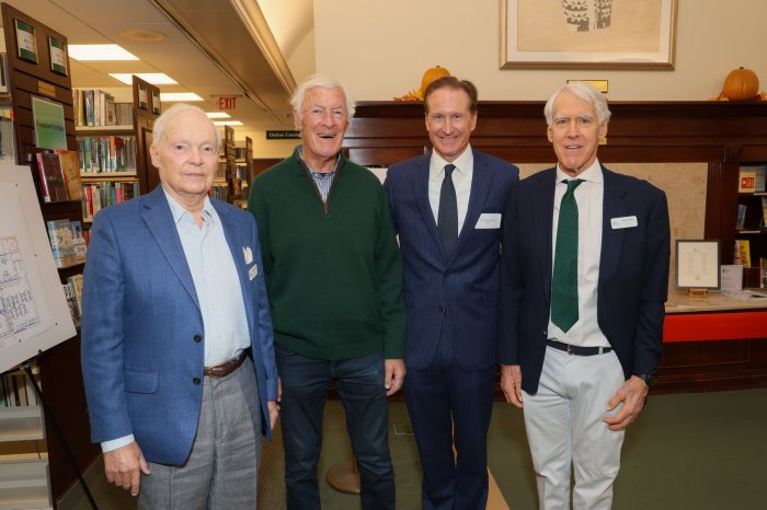 George Crawford, Dieter Von Lehsten, Willam Manger Jr., James Gray at Rogers Memorial Library