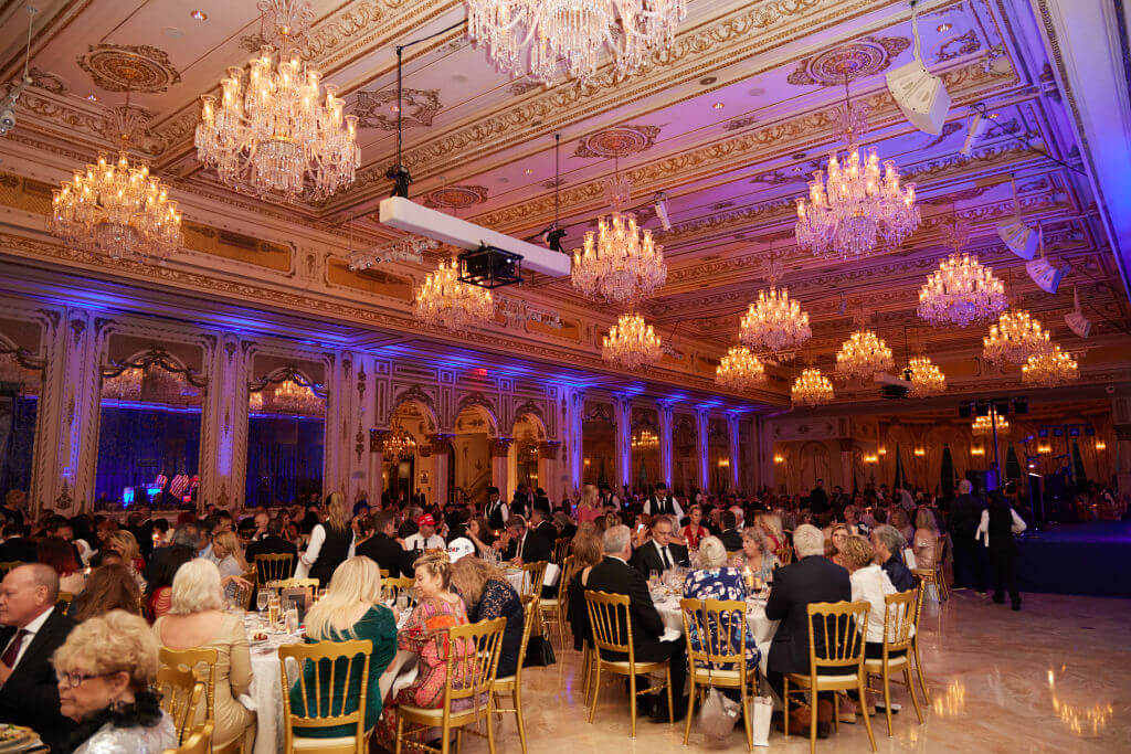 Haute Living supports our veterans at America First gala at Mar-a-Lago on April 11, 2024 in Palm Beach