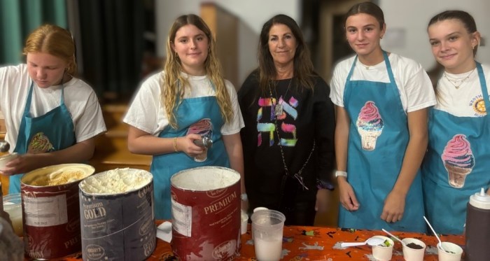 Penelope and Grace, Elyse Richman - Shock Ice Cream, Isabelle and Hailey at Food Pantry