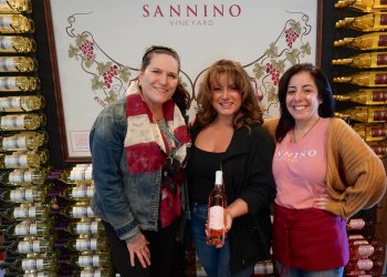 Sannino Staff: Kelley Feeley, Marisa Sannino, Michelle Siriani at Sannino Vineyard