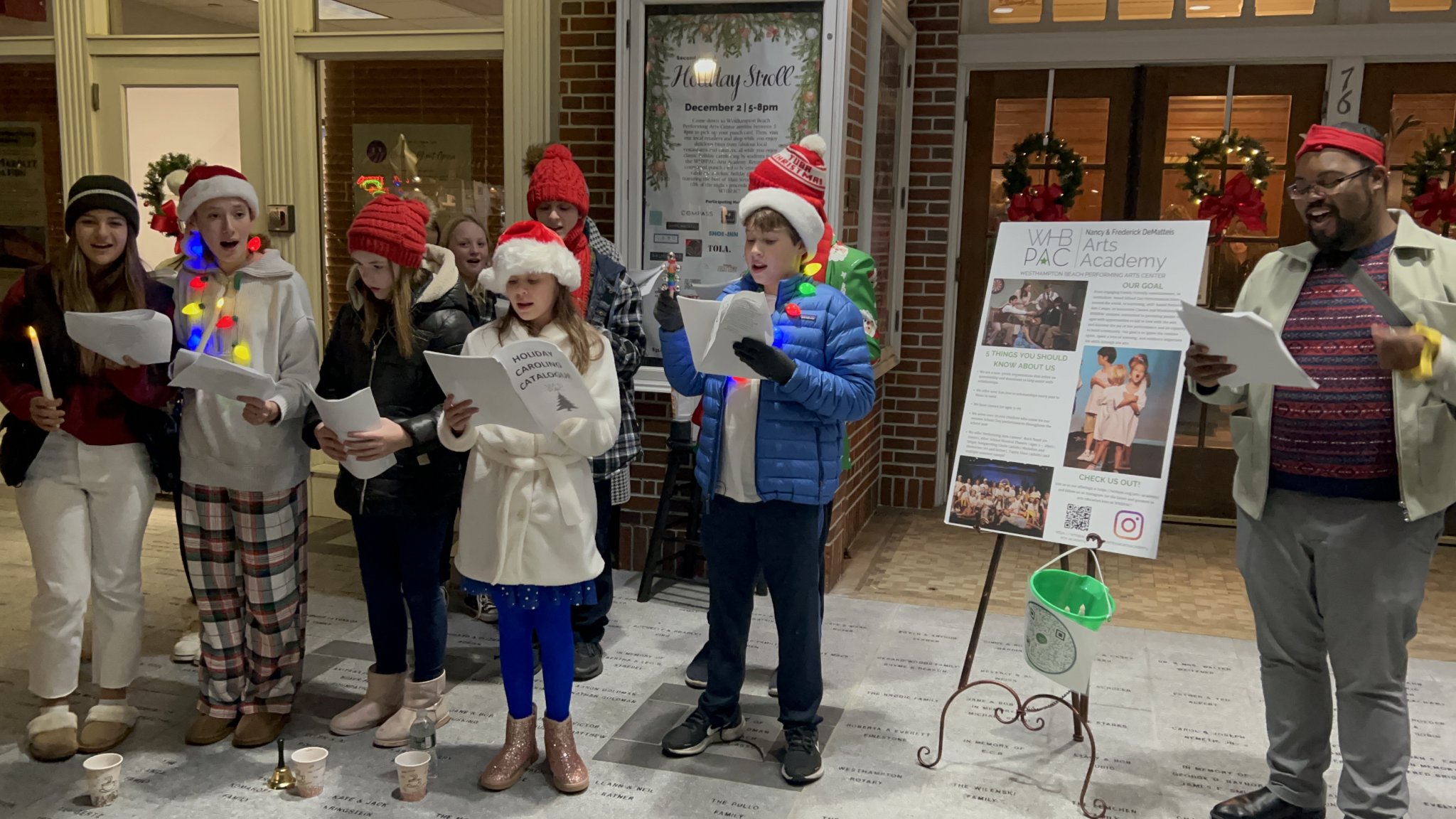 WHBPAC Arts Academy Carolers in the Westhampton Beach Holiday Stroll