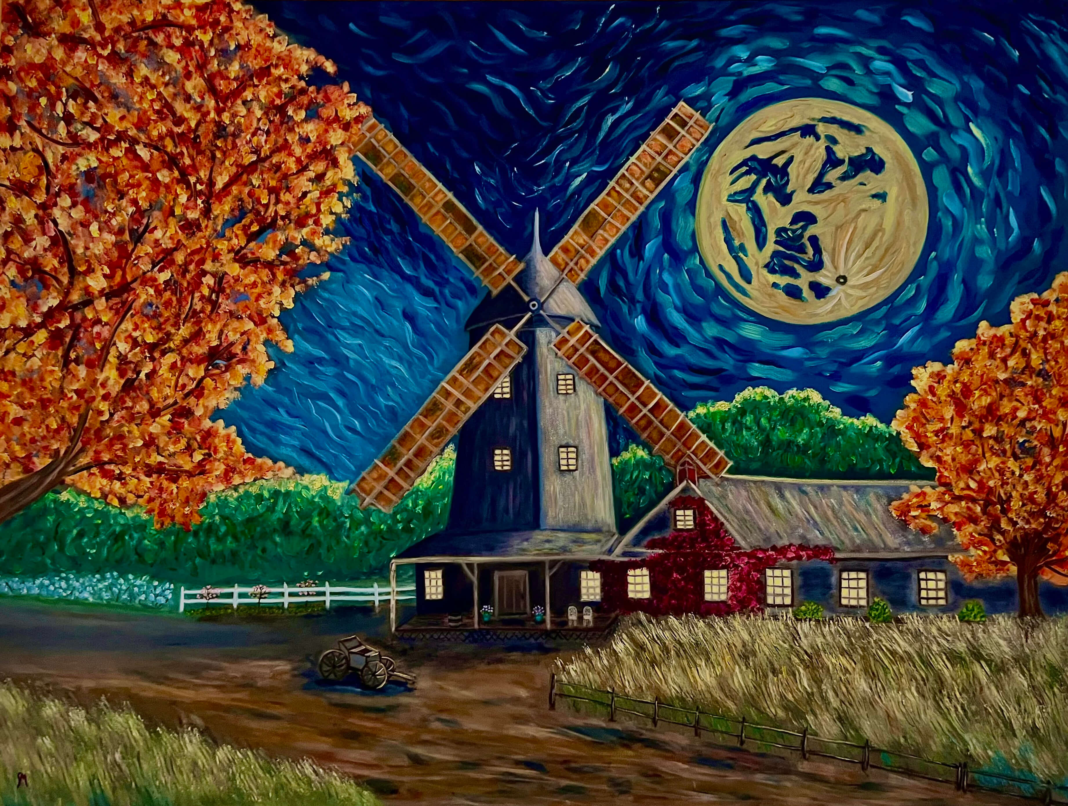 "Whimsical Hamptons Mill," 40 x 30 inches, by John Melillo