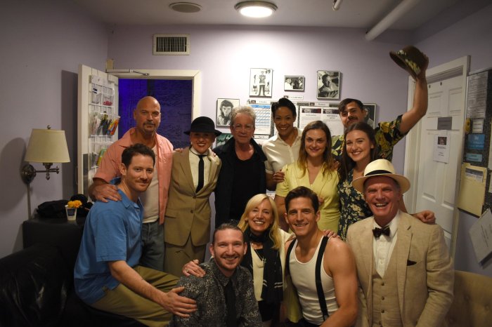 The "A Streetcar Named Desire" cast with Director Stephen Hamilton, Assistant Stage Manager Brian Clemente, and Bay Street Executive Director Tracy Mitchell.