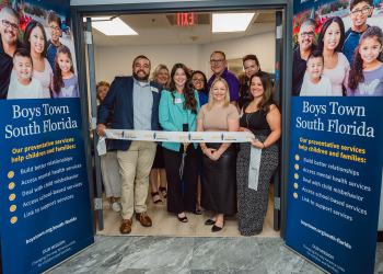 Raul Herrera, Bethany Lacey, Vanessa Steelman, Nick Sortal, Christine-Ruiz at Boys Town Grand Opening