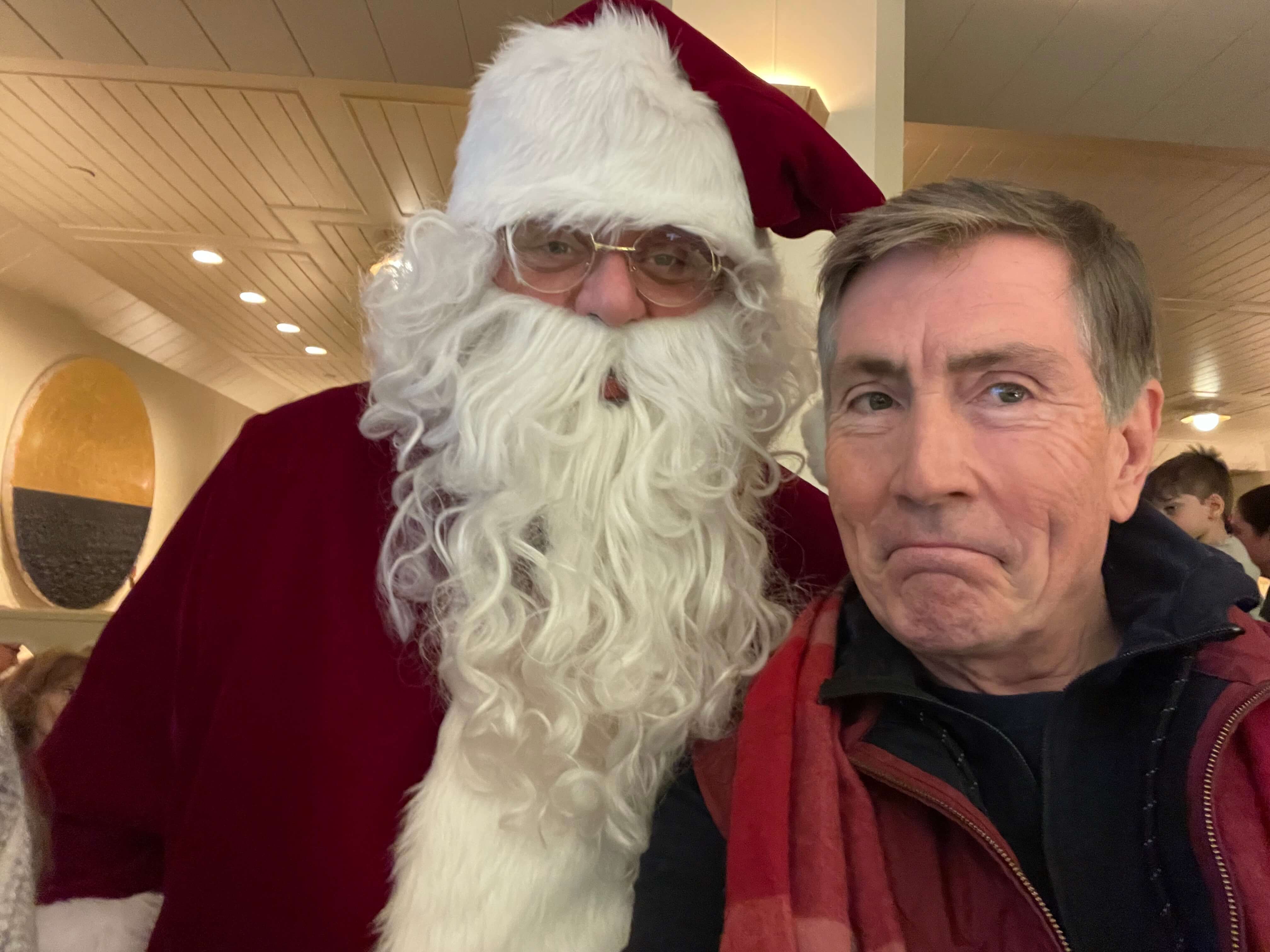 Bill McCuddy and Santa