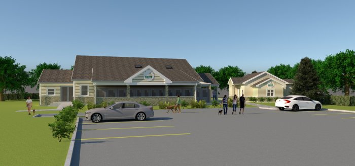 A rendering of the new facilities at Kent Animal Shelter