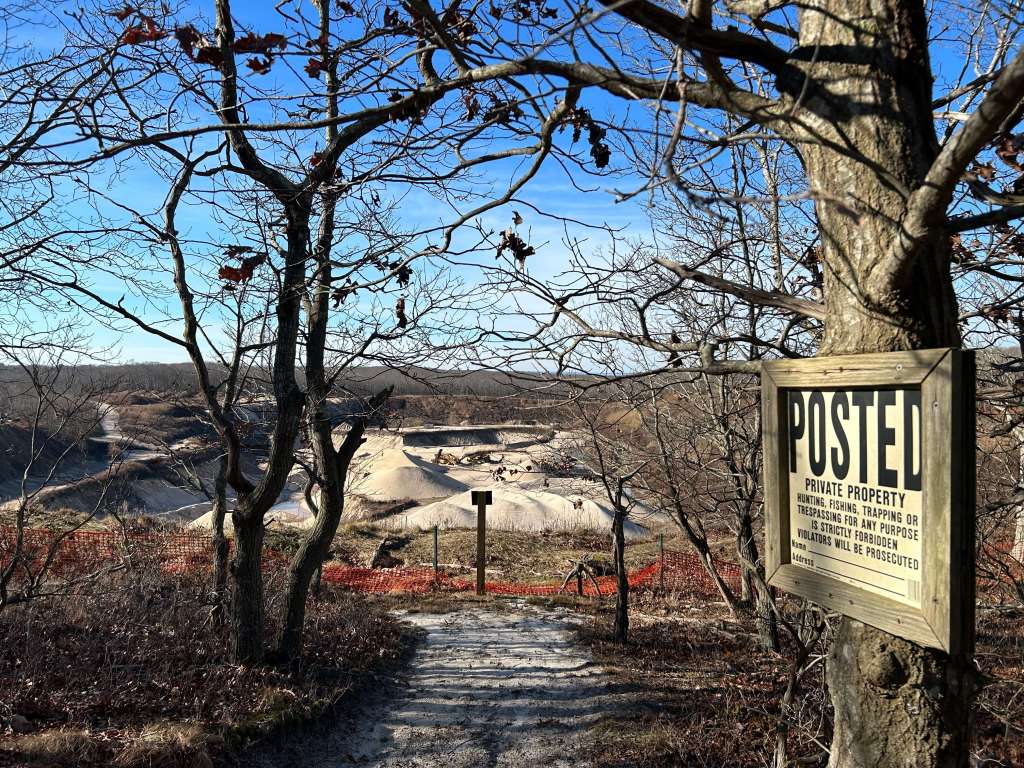 Sand Land in Noyac has been a lightening rod of criticism over the local mining industry (Alec Rich)