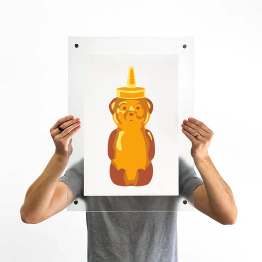 fnnch shows off a small honey bear piece via DTR Modern Gallery