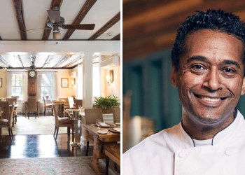 Inside 1770 House (left), Chef Chris Scott (right)