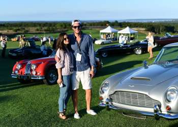 Happier times: Candice and Brandon Miller attend an exclusive car show at The Bridge in 2018