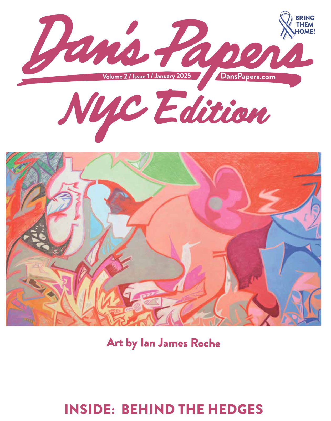 January 2025 Dan's Papers NYC Edition cover art by Ian James Roche