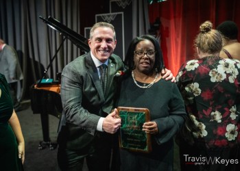 Dr. Patrick O'Shaughnessy, Farmer of the Year, Sonia James at Smile Farms Gala