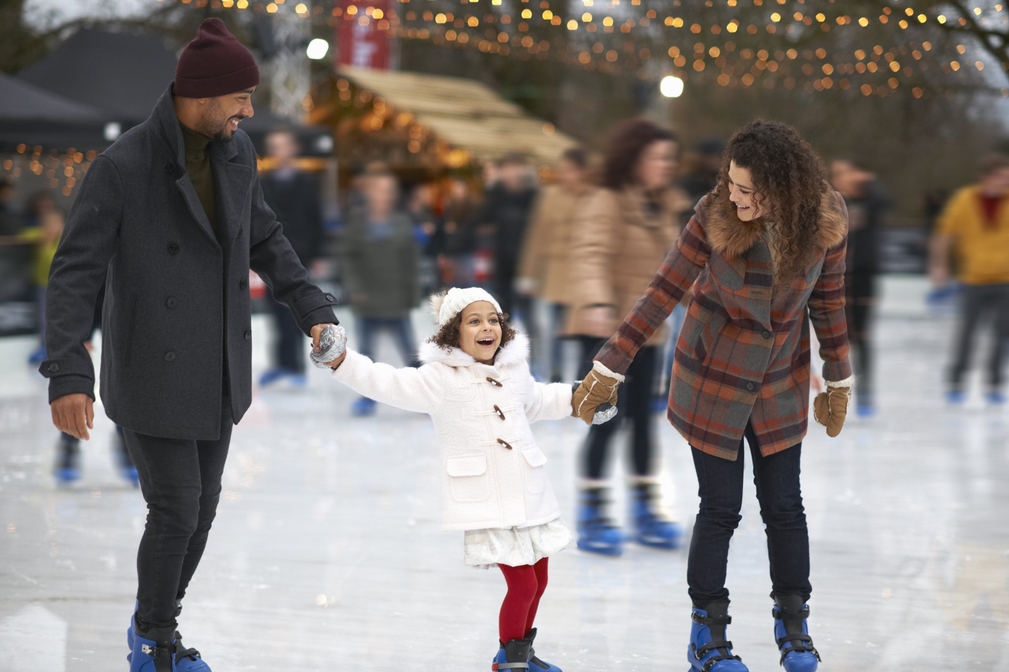 It's the perfect time for outdoor ice skating with your kids