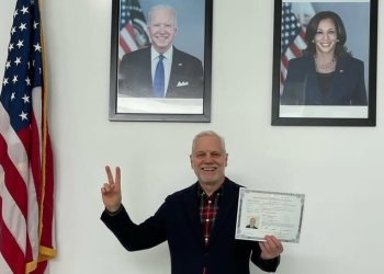 Roman Roth with his citizenship papers on Dec. 17, 2024 (Courtesy of Roman Roth)