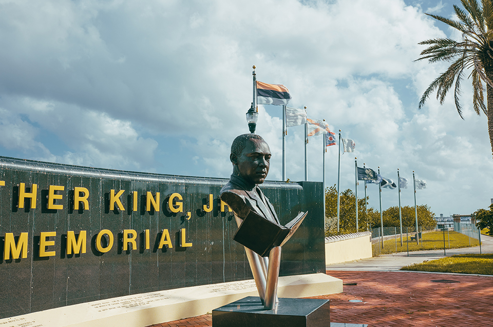 Dr. Martin Luther King, Jr. Landmark Memorial in West Palm Beach, part of the Palm Beach County Black Cultural Heritage Trail