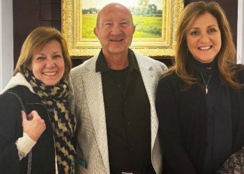 Mary Giaccone, Jim and Toniann Bartscherer at Gardiner Mill Cottage Gallery