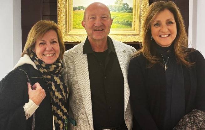 Mary Giaccone, Jim and Toniann Bartscherer at Gardiner Mill Cottage Gallery