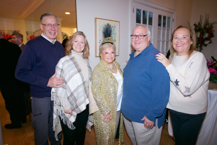 Thomas Moore, Southampton Town Supervisor Maria Moore, Victoria Schneps, West Hampton Dunes Mayor Irwin Krasnow, Robin Laveman at New Year Brunch