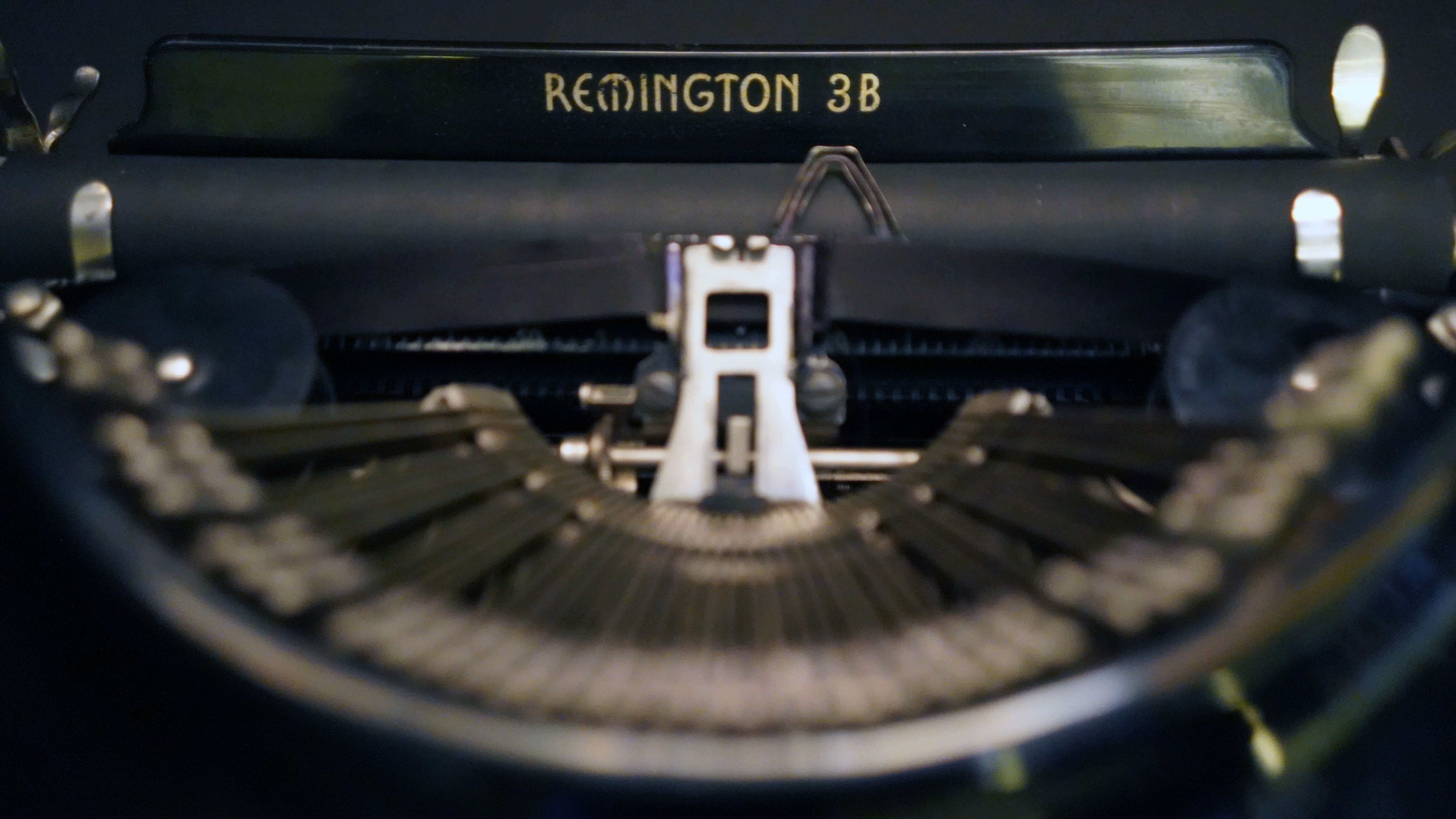 One of the typewriters on view at The Church in Sag Harbor