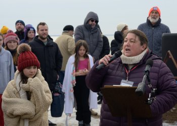 Interim Dir. of CAST Erica Steindl at Polar Bear Plunge