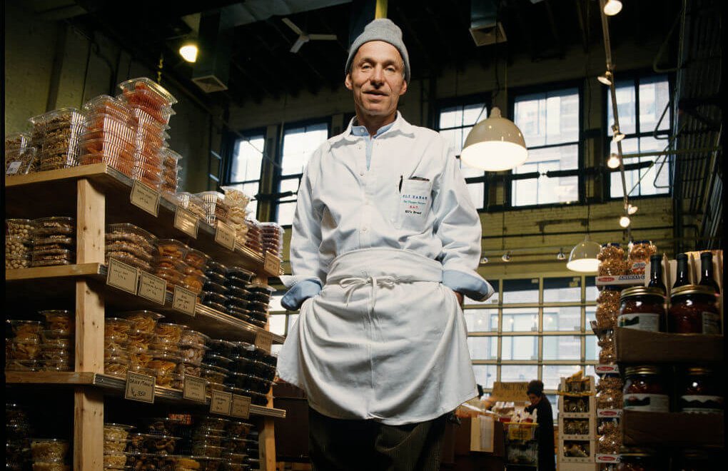 Eli Zabar poses for a portrait at The Vinegar Factory, on East 91st Street.