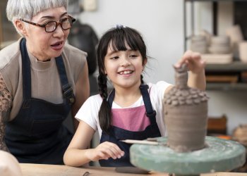 Take your little ones to a kids pottery class this week.