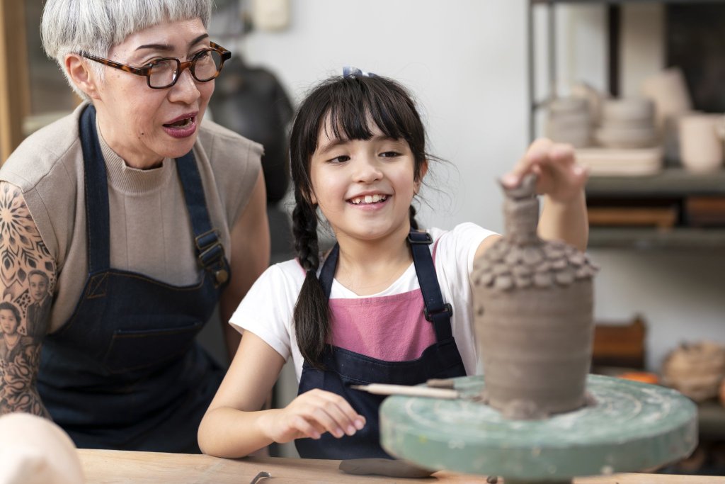 Take your little ones to a kids pottery class this week.